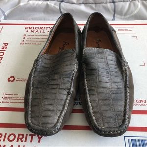 Perugio Faux Alligator Driver Loafers Size 9